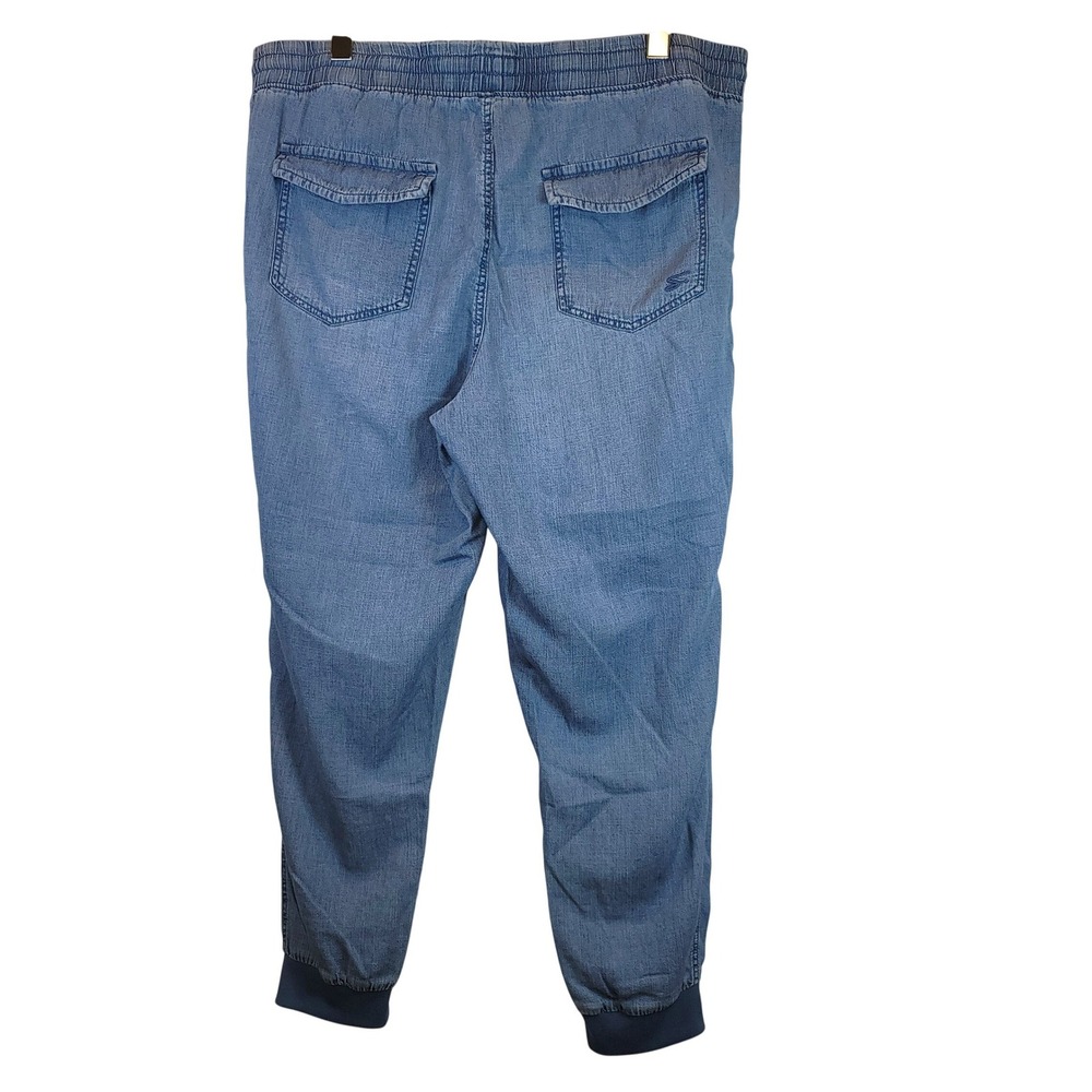 Seven7 Utility Jogger Pants Blue Denim Pull-On Womens Sz XL Cargo - Picture 4 of 13